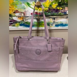 Coach Purple Signature Diaper Bag